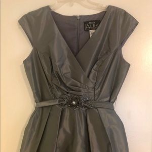 Alex formal silver cocktail dress